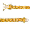 Thumbnail Image 2 of Cushion-Cut Citrine Tennis Bracelet in Sterling Silver with 14K Gold Plate - 7.25"