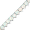 Thumbnail Image 1 of Lab-Created Opal Tennis Bracelet in Sterling Silver - 7.25"