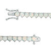 Thumbnail Image 3 of Lab-Created Opal Tennis Bracelet in Sterling Silver - 7.25"