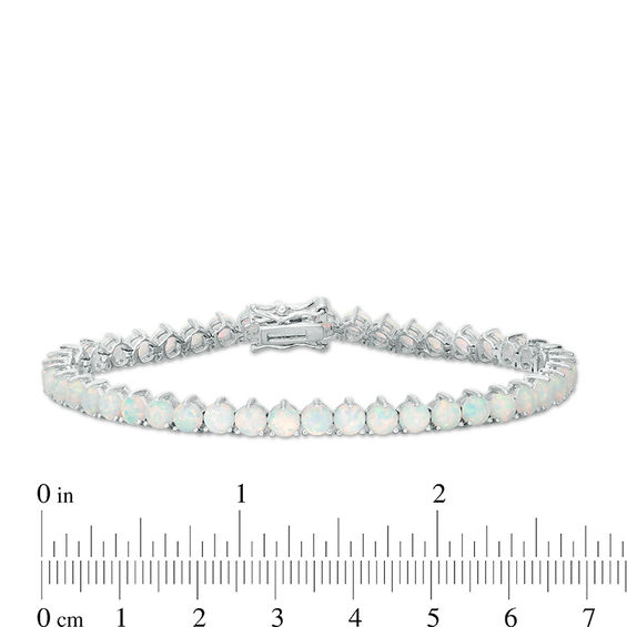 Lab-Created Opal Tennis Bracelet in Sterling Silver - 7.25"