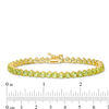 Thumbnail Image 4 of Peridot Tennis Bracelet in Sterling Silver with 14K Gold Plate - 7.25"