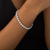 Thumbnail Image 1 of Lab-Created Opal Bezel-Set Tennis Bracelet in Sterling Silver - 7.25"