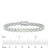 Thumbnail Image 4 of Lab-Created Opal Bezel-Set Tennis Bracelet in Sterling Silver - 7.25"