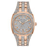 Thumbnail Image 1 of Men's Bulova Phantom Crystal Accent Rose-Tone Watch with Square Silver-Tone Dial (Model: 98B324)