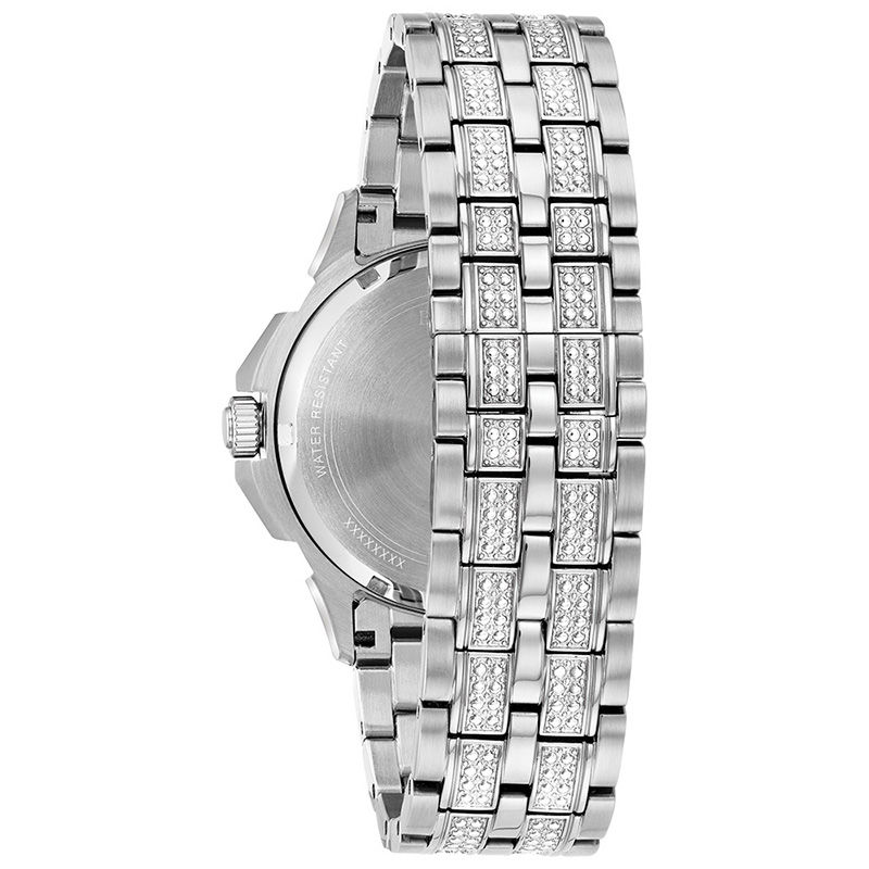 Men's Bulova Octava Crystal Accent Watch with Silver-Tone Dial (Model: 96C134)