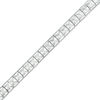 Thumbnail Image 0 of Princess-Cut Lab-Created White Sapphire Channel-Set Tennis Bracelet in Sterling Silver - 7.25"