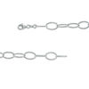 Thumbnail Image 3 of Graduated Diamond-Cut Interlocking Ellipses Necklace in Sterling Silver - 20"