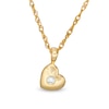 Thumbnail Image 1 of Diamond Accent Solitaire Tilted Heart Pendant in 10K Gold