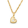 Thumbnail Image 1 of Diamond Accent Solitaire Tilted Heart Pendant in 10K Gold
