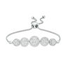 Thumbnail Image 1 of 1 CT. T.W. Composite Diamond Five Stone Bolo Bracelet in 10K White Gold - 9.6"