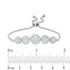 Thumbnail Image 1 of 1 CT. T.W. Composite Diamond Five Stone Bolo Bracelet in 10K White Gold - 9.6"