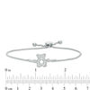 Thumbnail Image 2 of 1/4 CT. T.W. Diamond Polar Bear Stud Earrings and Bolo Bracelet Set in Sterling Silver - 9.5"