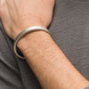 Thumbnail Image 2 of Multi-Finish Etched Arrow Edge Cuff in Sterling Silver - 8.5"