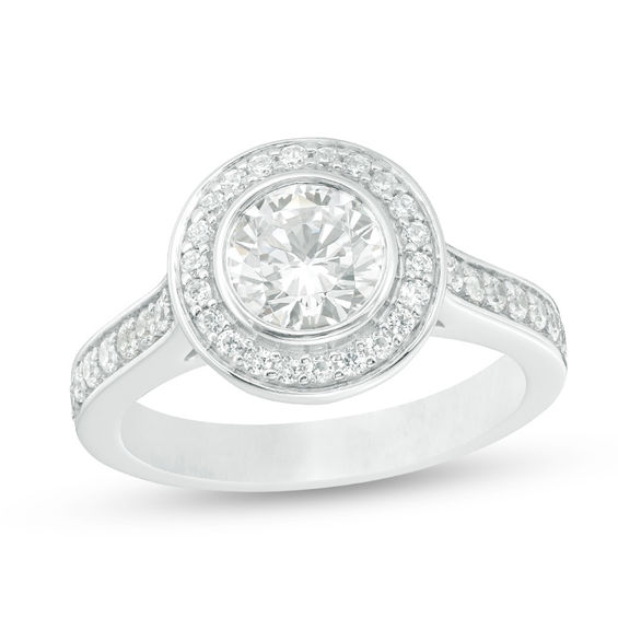 1-3/8 CT. T.W. Diamond Frame Engagement Ring in Platinum (I/SI2) 1-3/8 CT. T.W. Diamond Frame Engagement Ring in Platinum (I/SI2)