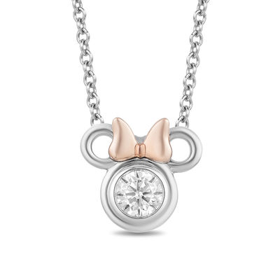 rose gold minnie necklace