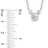 Thumbnail Image 1 of Mickey Mouse & Minnie Mouse 1/2 CT. T.W. Diamond Bezel-Set Necklace in 10K White Gold - 17.75"