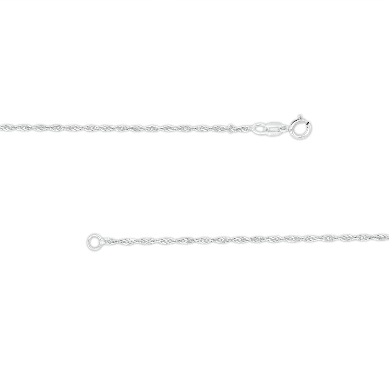 Main Image 3 of 1.25mm Singapore Chain Necklace in 10K White Gold - 18"