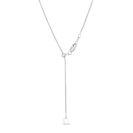 Diamond-Cut Snake Chain Necklace in 10K White Gold - 18"