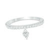 Thumbnail Image 0 of 1/5 CT. T.W. Diamond Heart Charm Ring in Sterling Silver