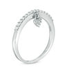 Thumbnail Image 1 of 1/5 CT. T.W. Diamond Heart Charm Ring in Sterling Silver