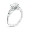 Vera Wang Love Collection 1-1/6 CT. T.W. Certified Oval Diamond Vintage-Style Engagement Ring in 14K White Gold (I/SI2)