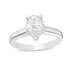 Thumbnail Image 1 of Vera Wang Love Collection 1-1/8 CT. T.W. Pear-Shaped Diamond Collar Engagement Ring in 14K White Gold