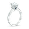 Thumbnail Image 2 of Vera Wang Love Collection 1-1/8 CT. T.W. Pear-Shaped Diamond Collar Engagement Ring in 14K White Gold