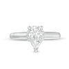 Thumbnail Image 3 of Vera Wang Love Collection 1-1/8 CT. T.W. Pear-Shaped Diamond Collar Engagement Ring in 14K White Gold