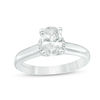 Thumbnail Image 1 of Vera Wang Love Collection 1-1/8 CT. T.W. Oval Diamond Collar Engagement Ring in 14K White Gold