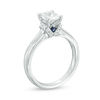 Thumbnail Image 2 of Vera Wang Love Collection 1-1/8 CT. T.W. Oval Diamond Collar Engagement Ring in 14K White Gold