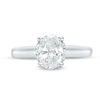 Vera Wang Love Collection 1-1/8 CT. T.W. Oval Diamond Collar Engagement Ring in 14K White Gold