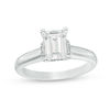 Thumbnail Image 1 of Vera Wang Love Collection 1-1/8 CT. T.W. Emerald-Cut Diamond Collar Engagement Ring in 14K White Gold