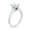 Thumbnail Image 2 of Vera Wang Love Collection 1-1/8 CT. T.W. Emerald-Cut Diamond Collar Engagement Ring in 14K White Gold