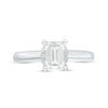 Thumbnail Image 3 of Vera Wang Love Collection 1-1/8 CT. T.W. Emerald-Cut Diamond Collar Engagement Ring in 14K White Gold