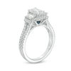 Thumbnail Image 2 of Vera Wang Love Collection 1-1/2 CT. T.W. Certified Emerald-Cut Diamond Frame Engagement Ring in 14K White Gold (I/SI2)