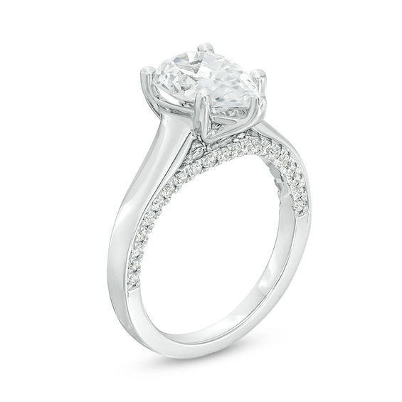 Vera Wang Love Collection 2-1/3 CT. T.w. Certified Pear-Shaped Diamond Engagement Ring in 14K White Gold (I/Si2)