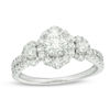 Thumbnail Image 0 of 1-1/3 CT. T.W. Diamond Past Present Future® Hexagonal Frame Engagement Ring in 14K White Gold