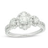 Thumbnail Image 1 of 1-1/3 CT. T.W. Diamond Past Present Future® Hexagonal Frame Engagement Ring in 14K White Gold