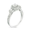 Thumbnail Image 3 of 1-1/3 CT. T.W. Diamond Past Present Future® Hexagonal Frame Engagement Ring in 14K White Gold