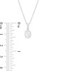 Thumbnail Image 2 of 5/8 CT. T.W. Certified Canadian Oval Diamond Frame Pendant in 14K White Gold (I/SI2)