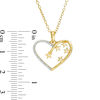 Thumbnail Image 2 of Diamond Accent Heart Outline and Scattered Star Pendant in Sterling Silver with 14K Gold Plate