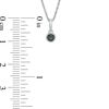 Thumbnail Image 2 of 1/10 CT. Black Diamond Solitaire Beaded Frame Pendant in 10K White Gold