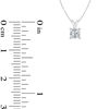 Thumbnail Image 2 of 1/4 CT. Certified Princess-Cut Diamond Solitaire Pendant in 14K White Gold (I/SI2)