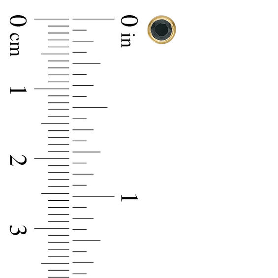 1/8 CT. T.w. Black Diamond Solitaire Bezel-Set Stud Earrings in 10K Gold