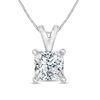 Thumbnail Image 0 of 3/4 CT. Certified Princess-Cut Diamond Solitaire Pendant in 14K White Gold (I/SI2)