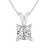 Thumbnail Image 1 of 3/4 CT. Certified Princess-Cut Diamond Solitaire Pendant in 14K White Gold (I/SI2)