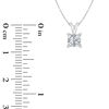 Thumbnail Image 2 of 3/4 CT. Certified Princess-Cut Diamond Solitaire Pendant in 14K White Gold (I/SI2)