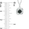 Thumbnail Image 2 of 1/5 CT. Black Diamond Solitaire Love Knot Pendant in 10K White Gold