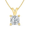 Thumbnail Image 0 of 1/4 CT. Certified Princess-Cut Diamond Solitaire Pendant in 14K Gold (I/SI2)