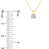 Thumbnail Image 1 of 1/4 CT. Certified Princess-Cut Diamond Solitaire Pendant in 14K Gold (I/SI2)